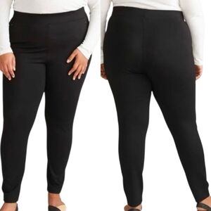 Universal Standard Mara Ponte Leggings High Rise Pockets Black M 18 20 NWOT